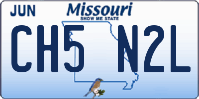 MO license plate CH5N2L