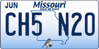 MO license plate CH5N2O