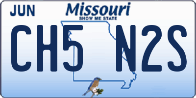 MO license plate CH5N2S