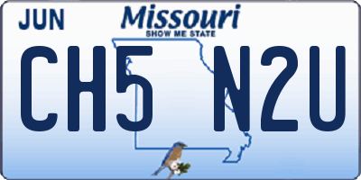 MO license plate CH5N2U
