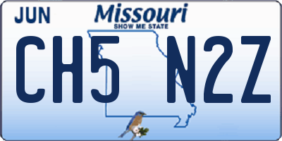 MO license plate CH5N2Z