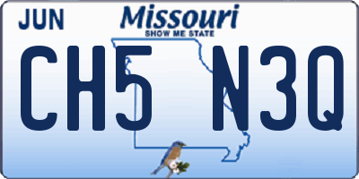MO license plate CH5N3Q