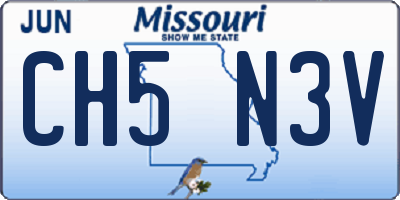 MO license plate CH5N3V