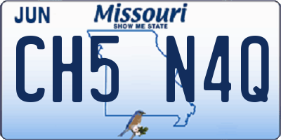 MO license plate CH5N4Q