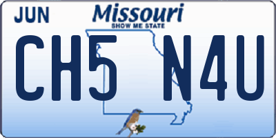 MO license plate CH5N4U