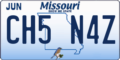 MO license plate CH5N4Z