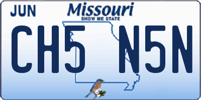 MO license plate CH5N5N
