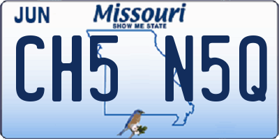 MO license plate CH5N5Q