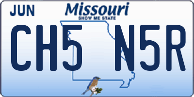MO license plate CH5N5R