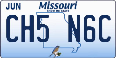 MO license plate CH5N6C