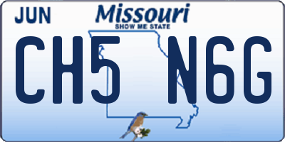 MO license plate CH5N6G