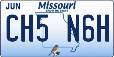 MO license plate CH5N6H