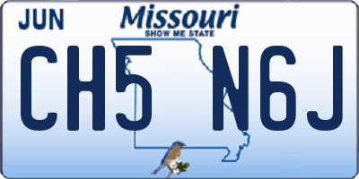MO license plate CH5N6J