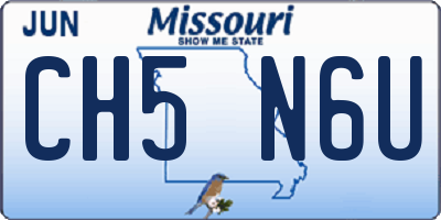 MO license plate CH5N6U