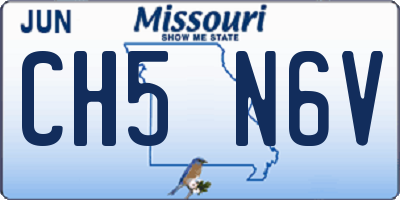 MO license plate CH5N6V