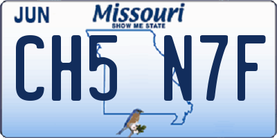 MO license plate CH5N7F
