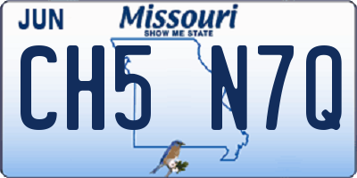 MO license plate CH5N7Q