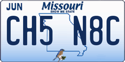 MO license plate CH5N8C