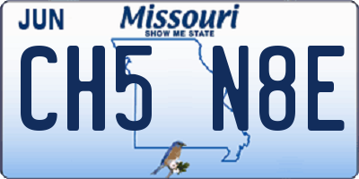 MO license plate CH5N8E