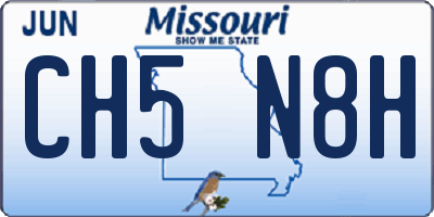 MO license plate CH5N8H