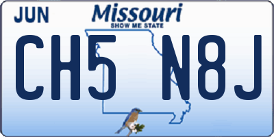 MO license plate CH5N8J