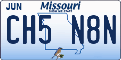 MO license plate CH5N8N
