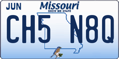 MO license plate CH5N8Q