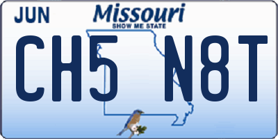 MO license plate CH5N8T