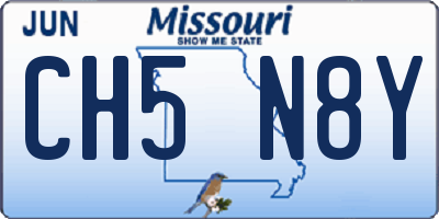 MO license plate CH5N8Y