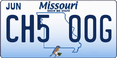 MO license plate CH5O0G