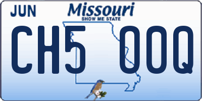 MO license plate CH5O0Q