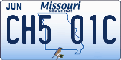 MO license plate CH5O1C