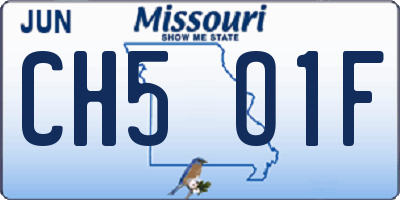 MO license plate CH5O1F