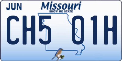 MO license plate CH5O1H