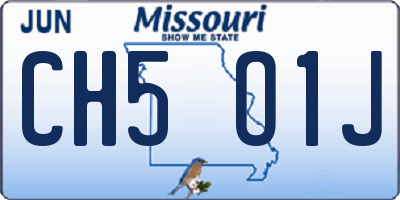 MO license plate CH5O1J