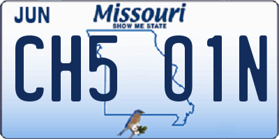 MO license plate CH5O1N