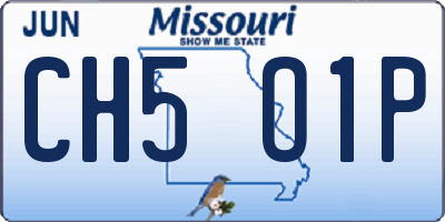 MO license plate CH5O1P