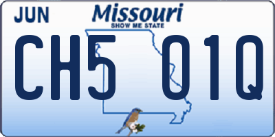 MO license plate CH5O1Q