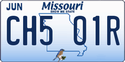 MO license plate CH5O1R