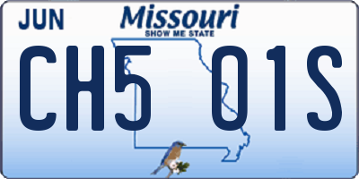 MO license plate CH5O1S