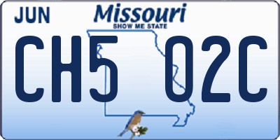 MO license plate CH5O2C
