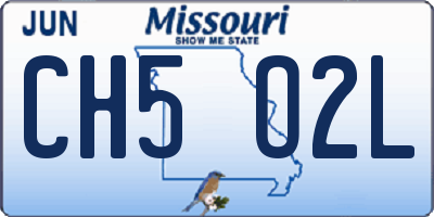 MO license plate CH5O2L