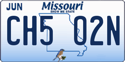 MO license plate CH5O2N