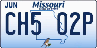 MO license plate CH5O2P
