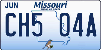 MO license plate CH5O4A