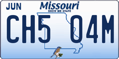 MO license plate CH5O4M