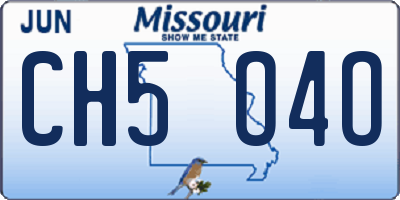 MO license plate CH5O4O
