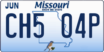 MO license plate CH5O4P