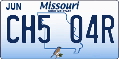 MO license plate CH5O4R