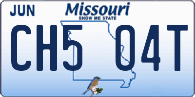 MO license plate CH5O4T